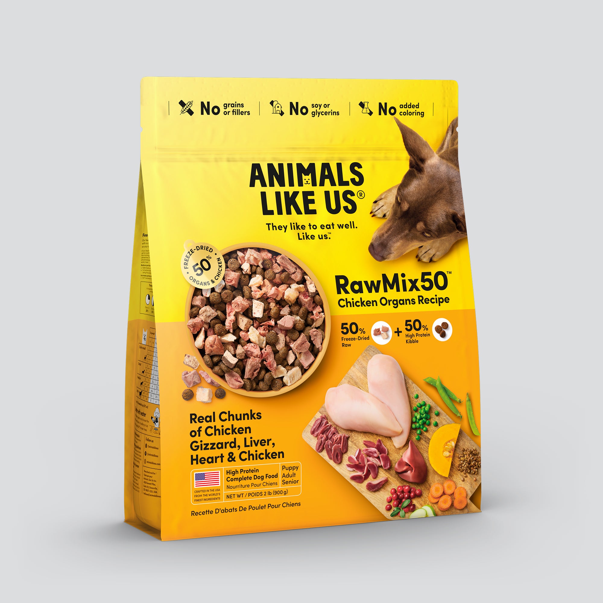 RawMix50 Chicken Organs Recipe | Freeze-Dried Raw Dog Food