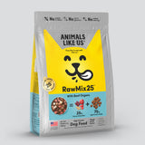 Package of Animals Like Us RawMix25 Beef Organs Recipe freeze-dried raw dry dog food.