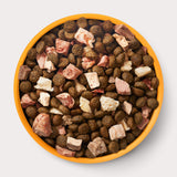 Bowl full of Animals Like Us RawMix25 Chicken Organs Recipe freeze-dried raw dry dog food.