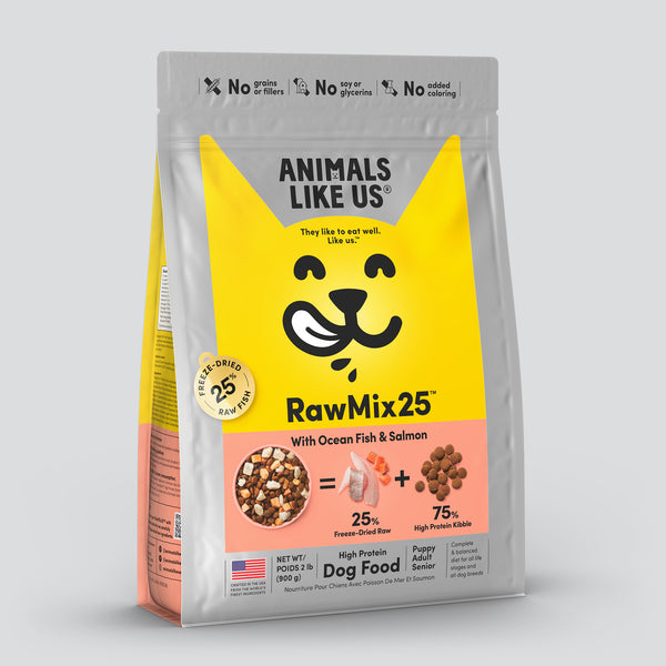 RawMix25 Ocean Fish & Salmon Recipe | Freeze-Dried Dog Food