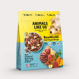 Package of Animals Like Us RawMix50 Beef Organs Recipe freeze-dried raw dry dog food.