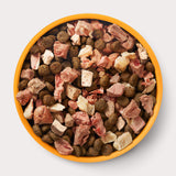 Bowl full of Animals Like Us RawMix50 Chicken Organs Recipe freeze-dried raw dry dog food.