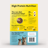 Back of Animals Like Us RawMix25 Beef Organs Recipe freeze-dried raw dry dog food.